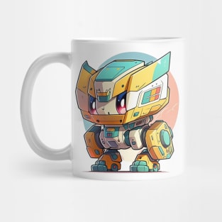 Colourful kawaii mech robot modern illustration Mug